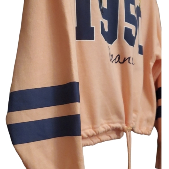 Snoopy Cropped Sweatshirt Light Orange - Picture 7 of 8